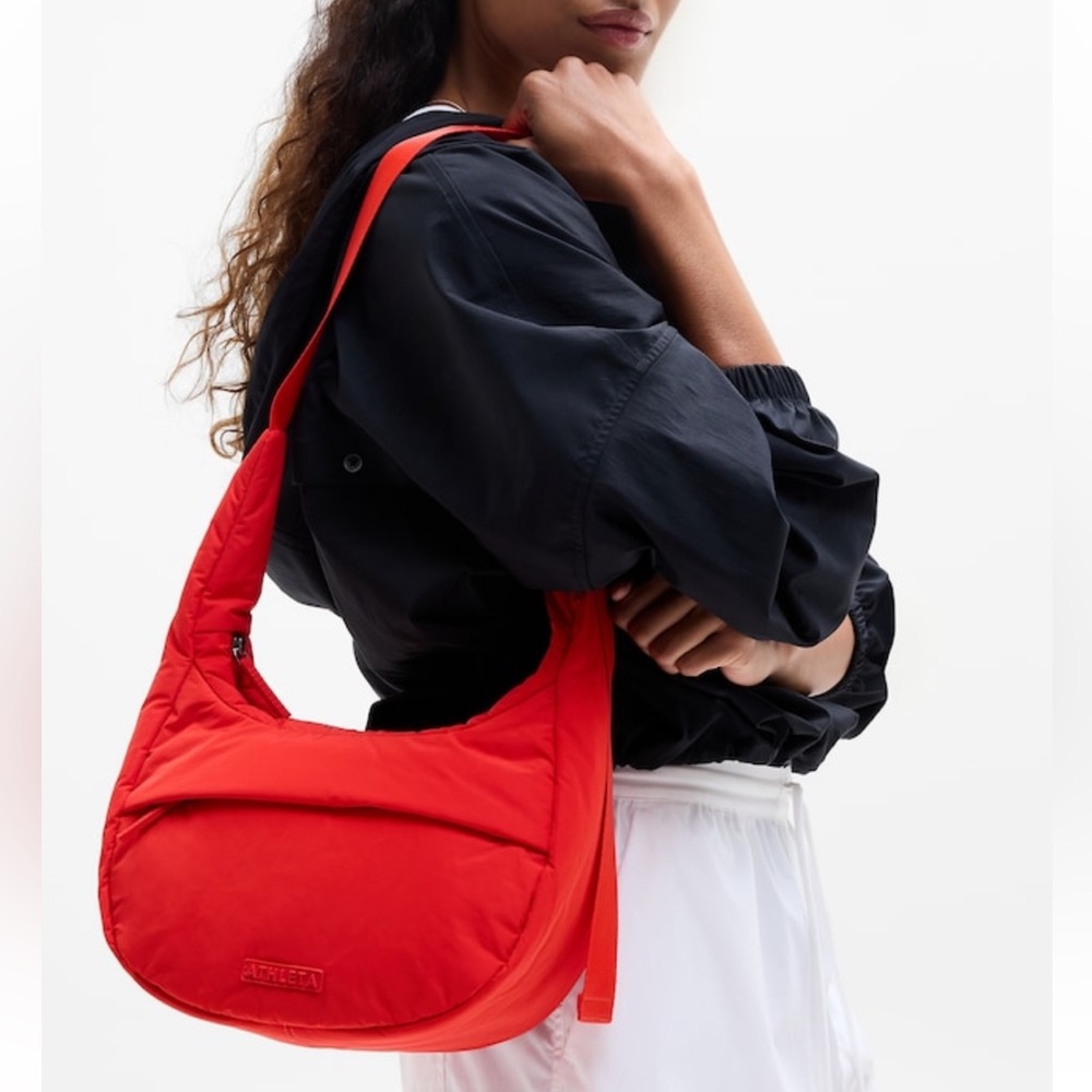 Athleta All About Small Crossbody Hobo - Vibrant Red